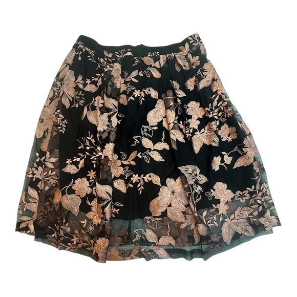 Eva Mendes New York & Co A-Line Midi Floral Embroidered Skirt Size 18 - Picture 5 of 5